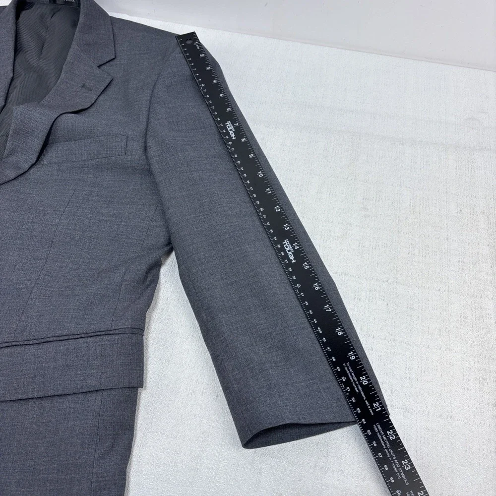 Pronto Uomo Men's Gray Blazer Suit Jacket Size 38S Wool‎ Blend Classic Business